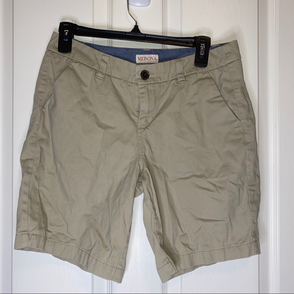 Medina Mid Thigh Khaki Shorts